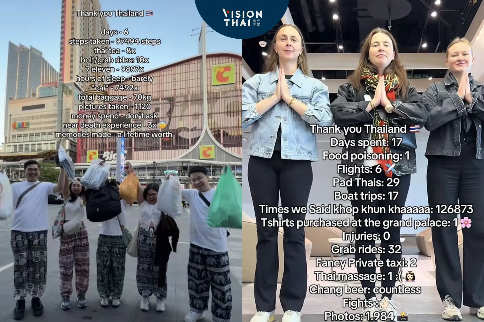 「謝謝泰國」影片席捲社群! 遊客詳列花費、按摩次數感謝款待