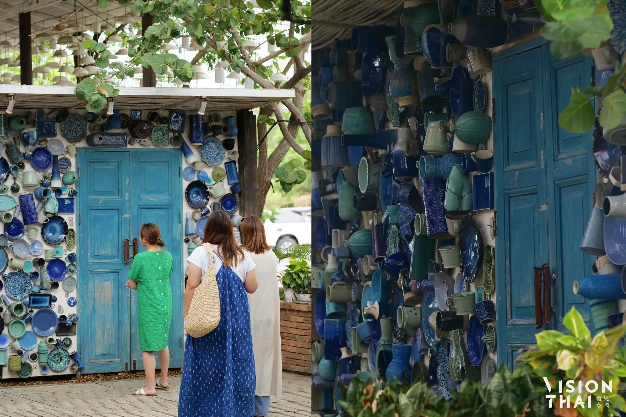 Afternoon Bangpu咖啡廳內不論牆面或是天花板吊飾都充滿陶藝作品（來源：官方）