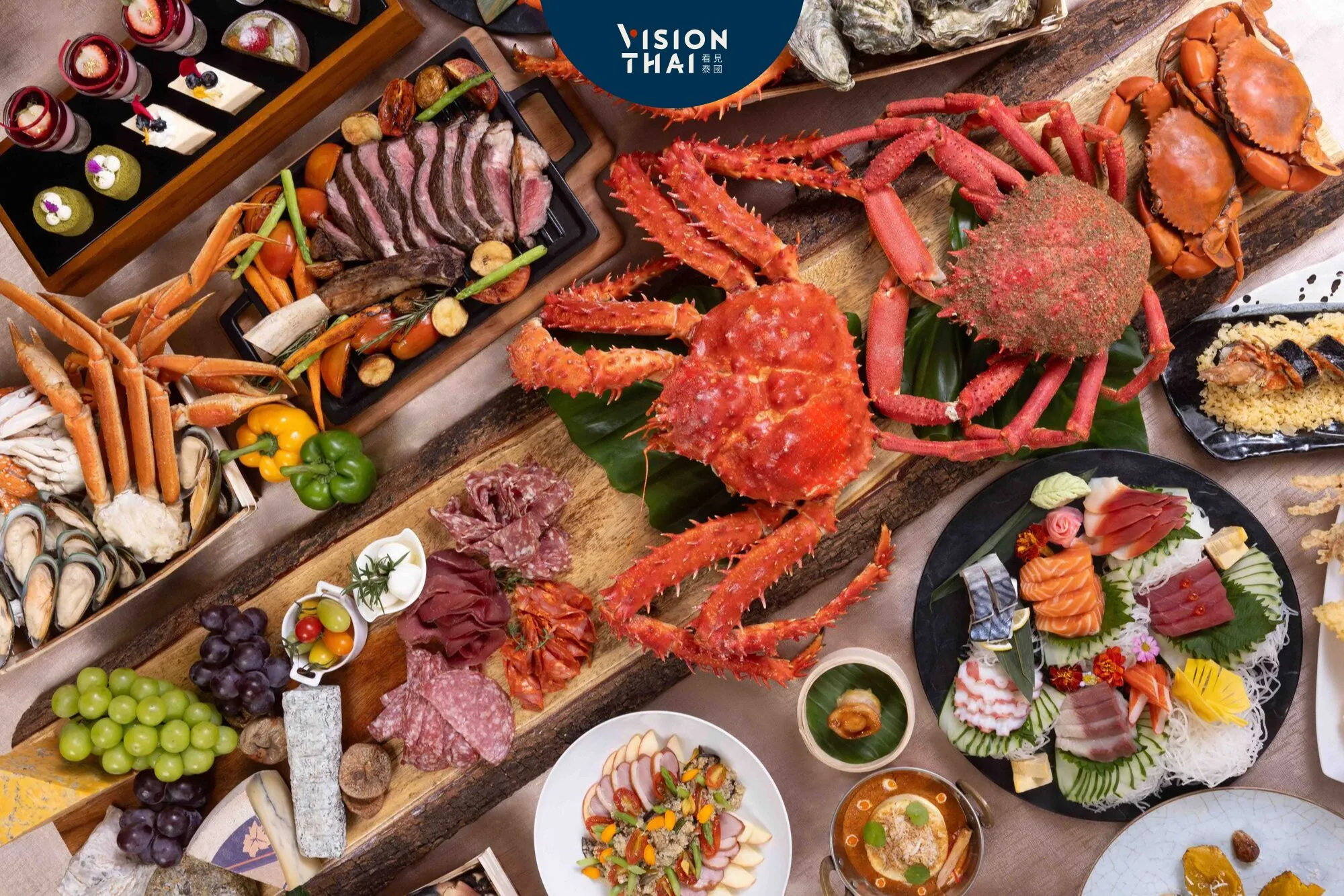 曼谷最狂早午餐！洲際酒店6種帝王蟹無限吃 還有和牛、龍蝦...現作料理（來源：客戶提供）