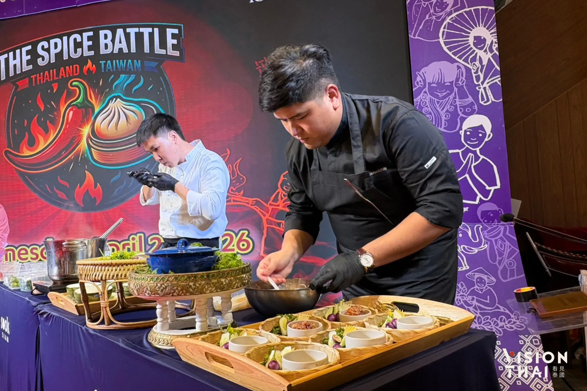 台泰辛香對決！駐泰國代表處與ICONSIAM、中華美食交流協會聯手舉辦The Spice Battle美食交流盛會（來源：駐泰國代表處）