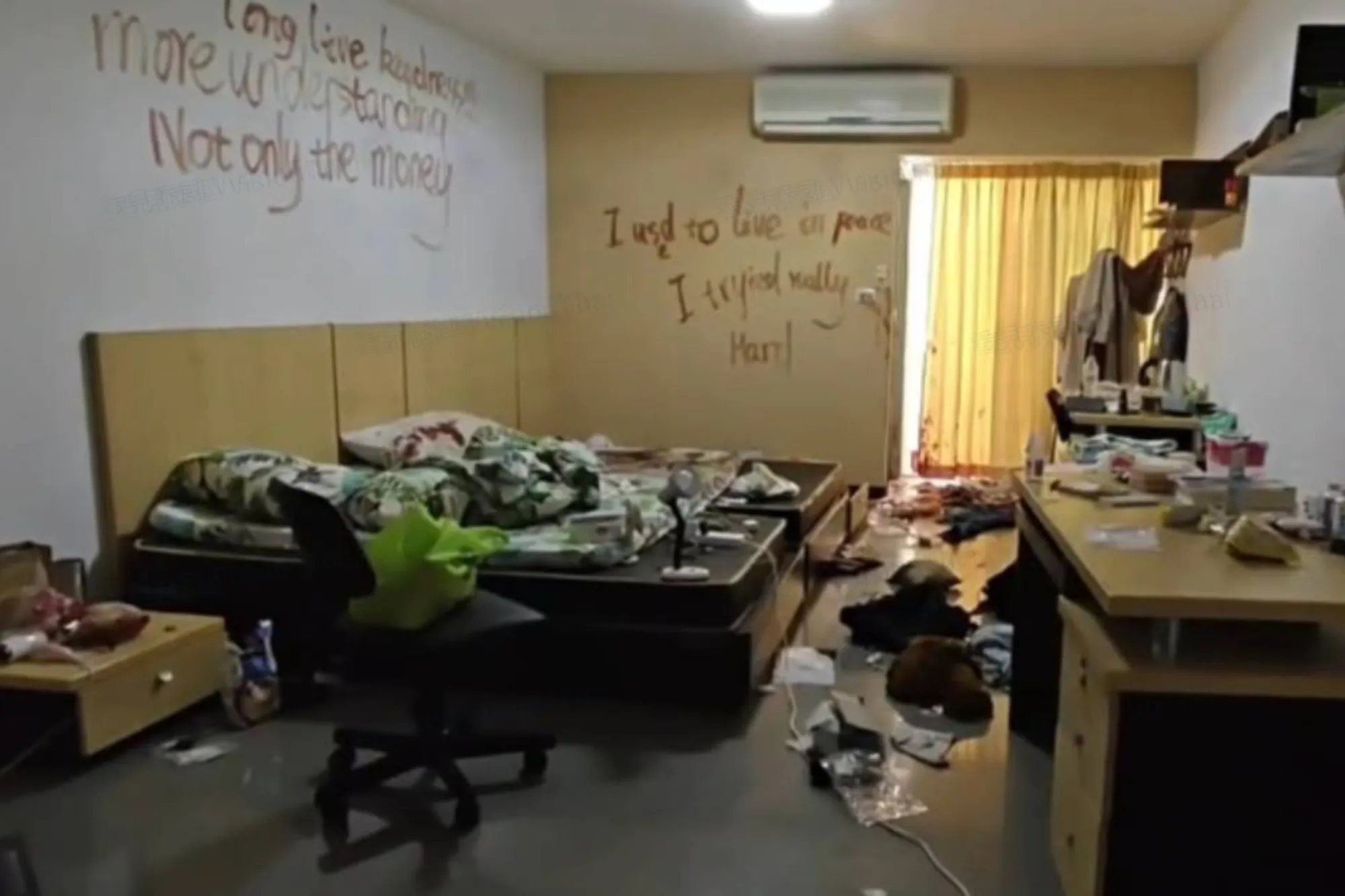 牆上血書!中國學生殺泰籍女友後墜樓 監視器曝詭異時間軸(來源:Amarin TV)