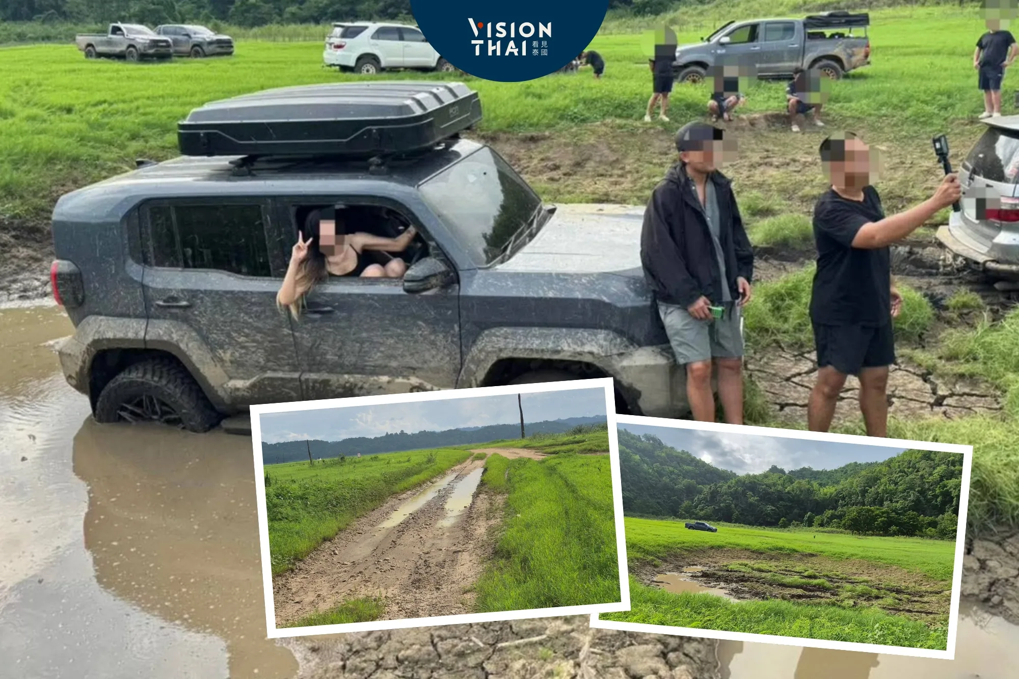 越野車衝上二戰聖地兜風！死亡鐵路尼基車站遺址重見天日卻遭破壞（來源：Thai Burma Raiway FB）