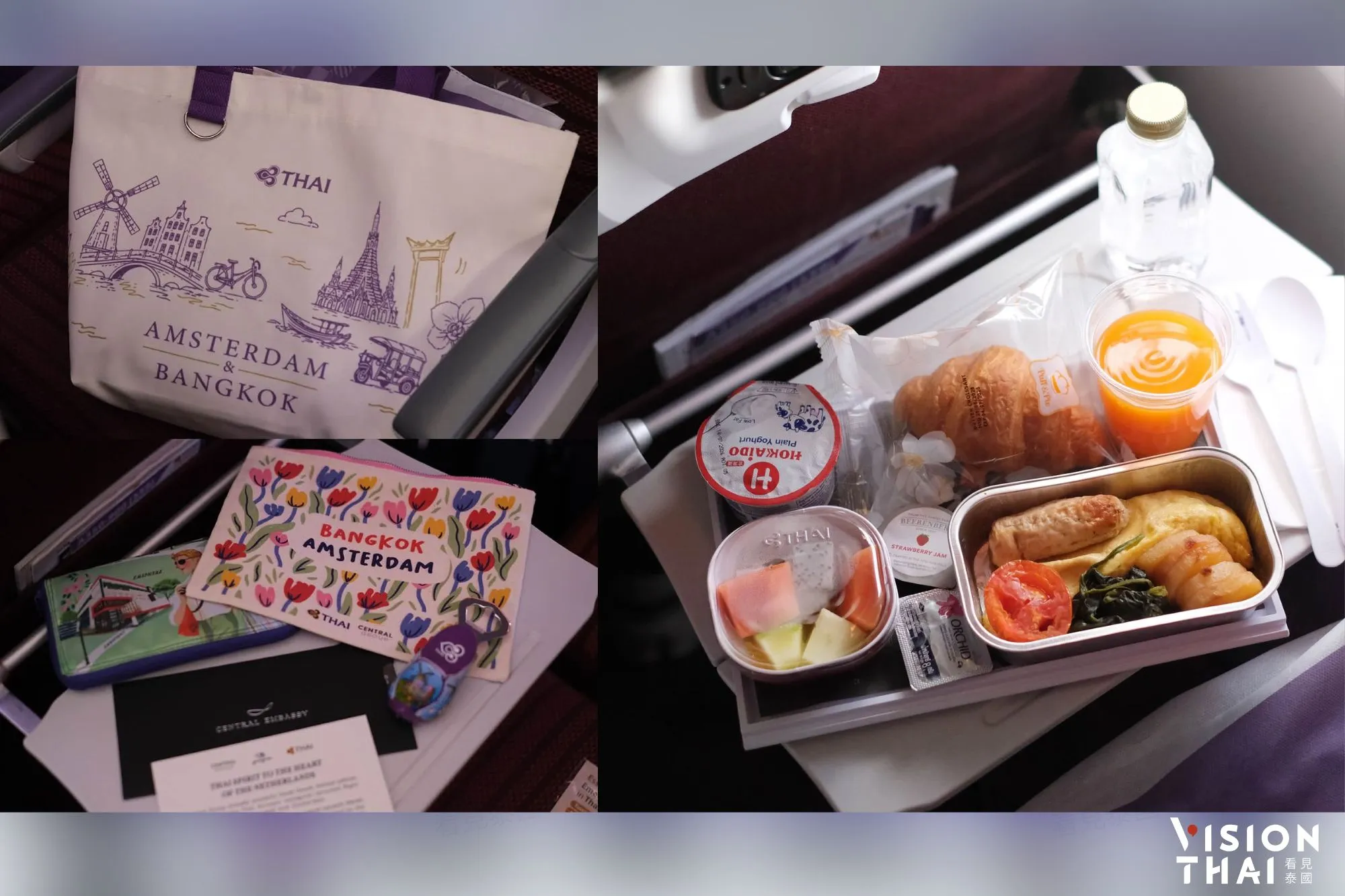 为庆祝此次特别的首航,泰国航空向乘客赠送了纪念品(来源:Thai Airways FB)