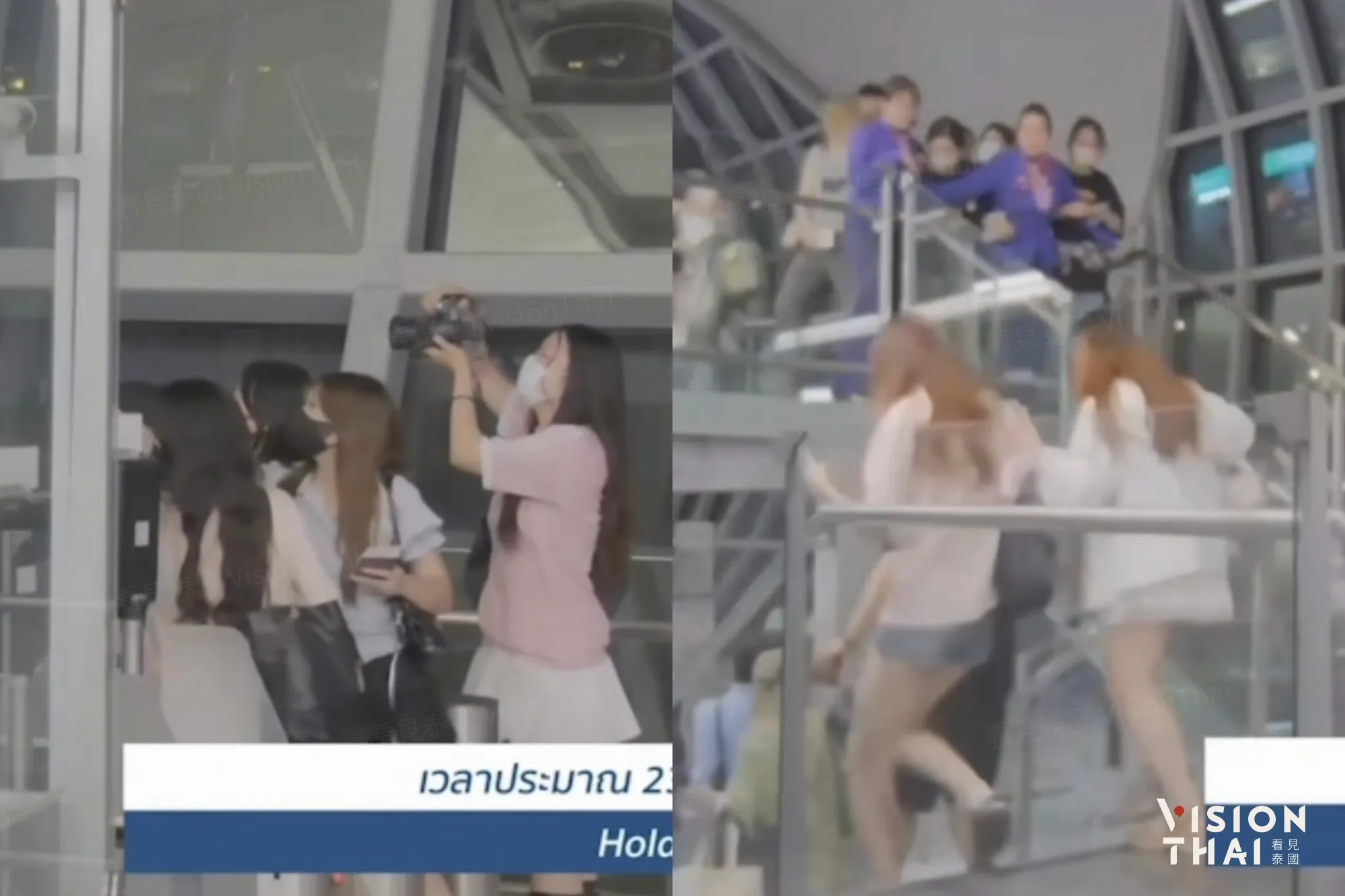 在查验登机文件时拒绝配合并试图与艺人同时登机。（来源：Suvarnabhumi Airport FB）