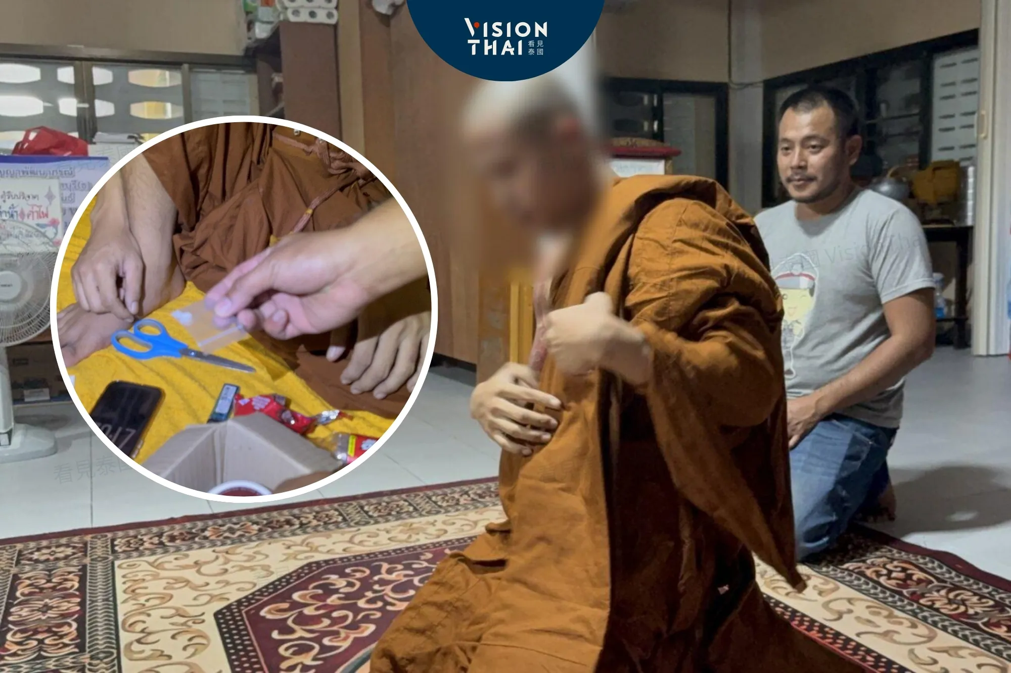 穿著袈裟賣毒品！小沙彌透過IG販毒 臥底警員扮僧侣釣魚捕獲（來源：The Pattaya News）
