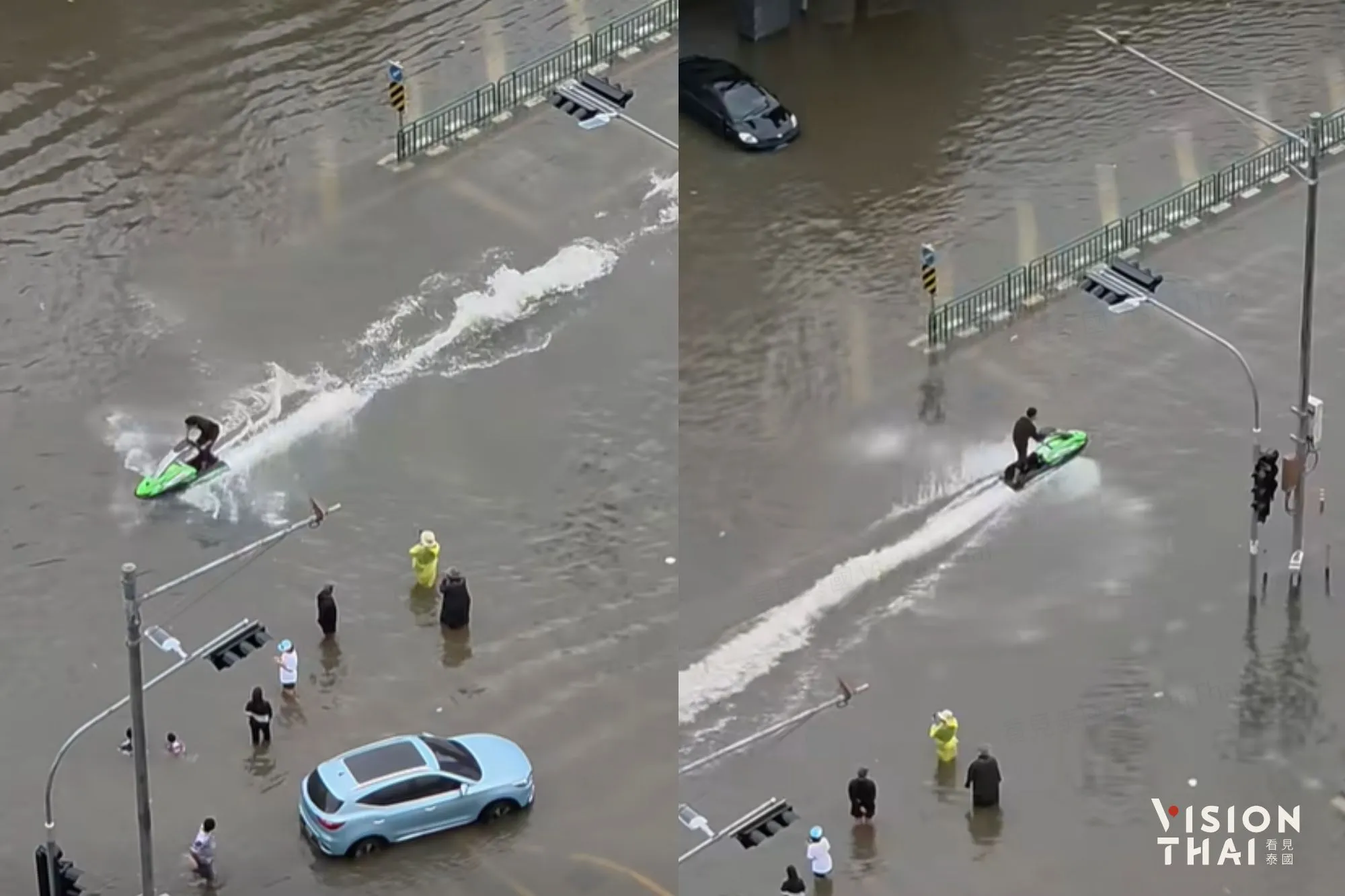 星二代水患騎水上摩托車上街造浪拍片!辯稱「讀國際學校不懂文化」肇事前科遭翻出(來源:FB Nay Charoensupaya)